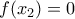 \displaystyle{f(x_2)=0}
