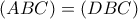 (ABC)=(DBC)