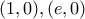 (1,0), (e,0) (1,0), (e,0)