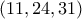 (11,24,31)