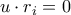 u \cdot r_i = 0