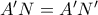 A'N = A'N'