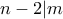 n-2|m