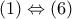 (1)\Leftrightarrow(6)