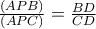\frac{(APB)}{(APC)}=\frac{BD}{CD}
