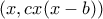 ( x ,cx(x-b))