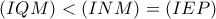 (IQM)<(INM)=(IEP)