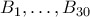 B_1,\ldots,B_{30}