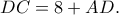 DC=8+AD.