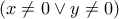 (x\ne 0 \vee y\ne 0)