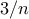 3/n