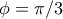 \phi=\pi /3
