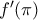 f'(\pi)
