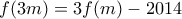f(3m) = 3f(m) - 2014