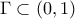 \Gamma \subset \left(0,1 \right)