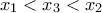 x_{1}<x_{3}<x_{2}