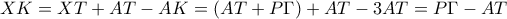 XK=XT+AT-AK=(AT+P\Gamma )+AT-3AT=P\Gamma -AT