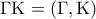 \displaystyle{\,\,\,\Gamma {\rm K} = (\Gamma ,{\rm K})\,\,\,}