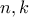 n, k
