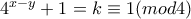 4^{x-y}+1=k 
\equiv 1 (mod4)
