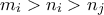 m_i > n_i > n_j