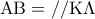{\rm A}{\rm B} = //{\rm K}\Lambda