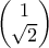 \begin{pmatrix} 1 \\ \sqrt{2} \end{pmatrix}