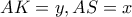 AK=y, AS=x