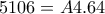 \displaystyle{5106=A4 . 64}