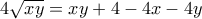 \displaystyle{4\sqrt{xy}=xy+4-4x-4y}