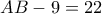 AB-9= 22