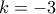 k=-3
