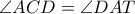 \angle ACD=\angle DAT