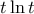 t\ln t