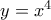 y = x^4