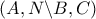 \left( {A,N\backslash B,C} \right)