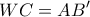 \displaystyle{ WC = AB' }