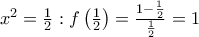 {x^2} = \frac{1}{2}:f\left( {\frac{1}{2}} \right) = \frac{{1 - \frac{1}{2}}}{{\frac{1}{2}}} = 1