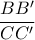 \displaystyle \frac{BB'}{CC'}