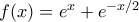 f(x)=e^x+e^{-x/2}