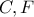 C,F