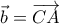 \vec{b}=\overrightarrow{CA}