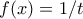 f(x) = 1/t