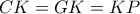 CK=GK=KP CK=GK=KP