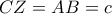 CZ=AB=c