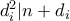 d_i^2|n+d_i