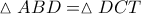 \vartriangle ABD = \vartriangle DCT