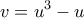 \displaystyle  v = u^3-u 