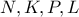 N,K,P,L