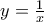 y=\frac {1}{x}